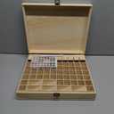 Pure Vie Wooden Essential Oil Storage Box Home Fragrance Carrier Case, Holds 74 Bottle (Fits 5-20ml) - Aromatherapy Organizer Makeup Nail Polish Perfume Container - Keep Your Oil Safe & Space Saver