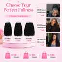 16 Inch Feather Crochet Hair for Black Women, 100Strands 180g Deep Wave Synthetic Miracle Knots Crochet Hair, Pre-Separated Knotless Braiding Hair Extensions with Invisible Micro Knots Natural Black