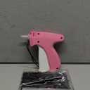 Handheld Stitch Tag Gun for Clothes, Quick Clothing Fixer, Tagging, Sewing Kit Includes 6 Needle, 1000 Black Fasteners & 1000 White Fasteners, Pink