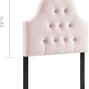 Modway Sovereign Twin Diamond Tufted Performance Velvet Headboard, Pink