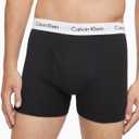 Calvin Klein Men's Cotton Classics 5-Pack Boxer Brief (Large, 3 Black Bodies W / Black Wb, 2 Black Bodies W / White Wb)
