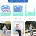 Toddler Swing, 3-in-1 Baby Swing Seat, Anti-Flip Snug & Secure Detachable Kids Swing Set, Infants to Teens Swing Seat for Playground Indoor Outdoor. (Macaron Green)