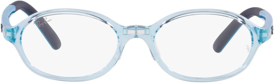 Ray-Ban Kids' Ry1616d Oval Prescription Eyewear Frames (Transparent Light Blue/Demo Lens)