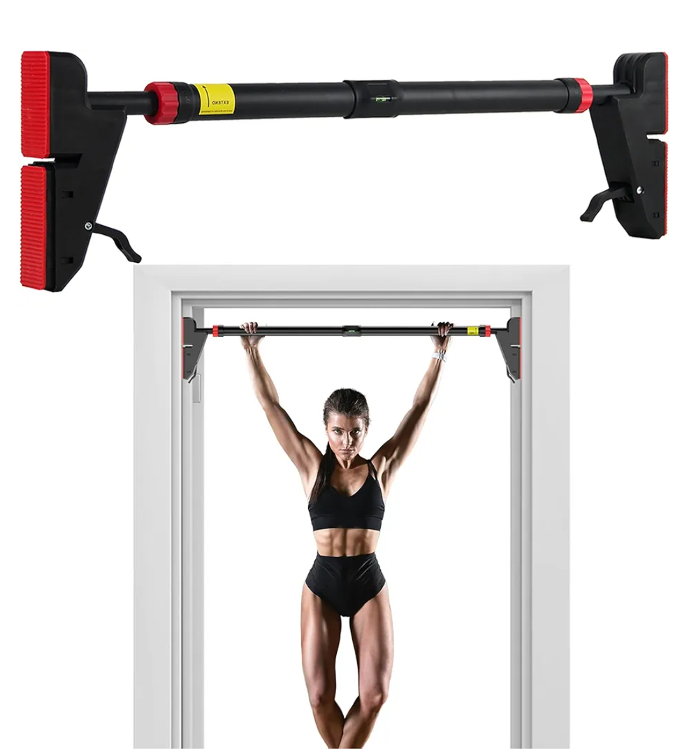 FICTOR Door Pull up Bar for Doorway, Strength Training Equipment, Adjustable Door Frame, Non-slip Chin up Bar for Home Gym, with No Screw Installation