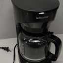 Mueller 12-Cup Drip Coffee Maker - Borosilicate Carafe, Auto-Off, Reusable Filter, Anti-Drip, Keep-Warm Function, Clear Water Level Window Coffee Machine, Kitchen Essentials & Accessories (Black)