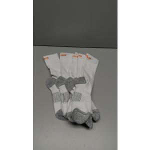 Socks 5 Pairs Size 9-12, White And Grey