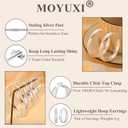 5-8mm Tapered Design Thick Large Hoop Earrings for Women Trendy Hypoallergenic 925 Sterling Silver Post 14K Gold Hoop Earrings Non Tarnish Lightweight Big Chunky Gold Hoops 30/40/50/60MM