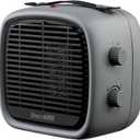 Sheer Aire 700W/1200W Basics Ceramic Heater Space Heaters for Indoor Use Overheat/Tilt Protection Low Noise Heating Portable Heater Electric Portable Fan (UpscaleGrey)