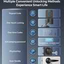 Ulecoce Keyless Entry Door Lock Deadblot with Handle Set, Keypad Door Lock with Handle Smart Door Locks for Front Door with Set, Easy Installation, Auto Locking, Matte Black