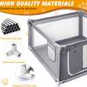 48x48x26 Inch Dog Playpen for Puppies and Small Dogs, Foldable Portable Indoor Pet Fence with Gate,Dog Play Enclosure