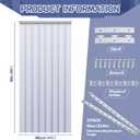 Juexica 48 x 96 Inch PVC Strip Door Curtain Kit, Heavy Duty Waterproof Clear Door Curtain for Walk-in Cooler, Freezer, Warehouse & Garage, Hurricane Shutters, Energy Saving and Easy Install(Clear)