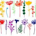 17 Pieces Wildflower Metal Cutting Dies 3D Flower Dies Flower Shape Embossing Scrapbooking Cuts Stencil Leaves Embossing Stencil for DIY Scrapbooking Card Making (Classic Style)