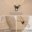 Sun Hats for Men Women Fishing Hat UPF 50+ Breathable Wide Brim Summer UV Protection Hat (Khaki(with Face Cover & Neck Flap ))