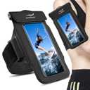 2-in-1 Underwater Waterproof Phone Pouch &Phone Armband for Phones up to 6.7", IPX8 Floating Water Proof Phone Case with Detachable Strap, Dry Bags Waterproof, Beach Vacation Essentials