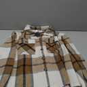Zaayogarden  Flannels for Women Cropped Shacket Jacket Fashion Plaid Button Down Shirt Fall Coat Tops, M
