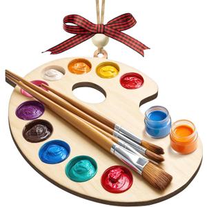 Artist Palette Ornament, Drawing Ornaments, Art Ornaments for Christmas Tree, Painters Gifts for Women, Artists, Art Teacher, Gifts for Artists, Wood Christmas Ornament Painting 2025