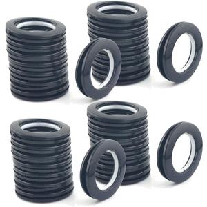 32 Pack Curtain Grommet, Inner Diameter 1-9/16"(40mm) Curtain Eyelet Rings Roman Ring Grommet Curtains Grommets kit for Casement Eyelet Tool Accessory (Black)