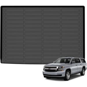 Jenofa-Cargo Mats for 2015-2020 Chevy Suburban & GMC Yukon XL & Cadillac Escalade ESV Cargo Liner All Weather Trunk Mats Custom Fit Waterproof Durable Trunk Liners Accessories Black