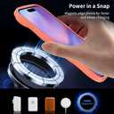 Magnetic for iPhone Air Case, (Compatible with Magsafe) Curly Wavy Frame Hard Translucent Matte Clear Back Cover for Women Men TPU Bumper Shockproof Phone Case (Orange)