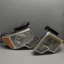 DNA MOTORING HL-OH-F1509-CH-AM Chrome Amber Headlights Replacement Compatible with 09-14 F-150