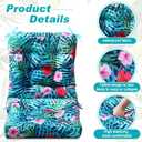 Hoteam 6 Set Outdoor Patio Chair Cushions 20 x 42 in Deep Seat Waterproof Patio Cushions Set for Furniture Replacement Removable Seat and Back (Palm)