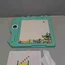 Mandarooker Magnetic Drawing Board，Large Magnet Doodle Board with Pen and Dot Beads,20 Colored Pattern Cards,Montessori Toys and Travel Toys Two-in-one,Perfect Learning Gift for Toddlers Ages 3-8