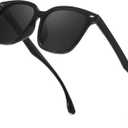 Oversized Polarized Sunglasses for Women Men Classic Trendy Stylish Square Shades UV400 Protection with Case SG521