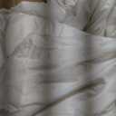 Serta Goose Feather Down Fiber Cotton Comforter Queen Size - 100% Cotton Duvet Insert - Hotel Luxury Hypoallergenic Bedding Comforter All Season Medium Warmth 90 x 90 Inch White