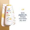 3 Pack Dove Body Wash Dryness Relief Jojoba Oil for Healthy-Looking Skin Gentle Skin Cleanser with 24hr Renewing Micro Moisture 20 oz