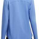 baleaf Women's Long Sleeve Workout Shirts with Elastic Thumb Loop (Blue)