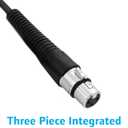 CAROL XLR Female to 6.35mm (1/4 inch) Microphone Cable #1090070-15 Feet | Black | Three-Piece Integrated Design | Compatible with XLR Preamps and Audio Accessories