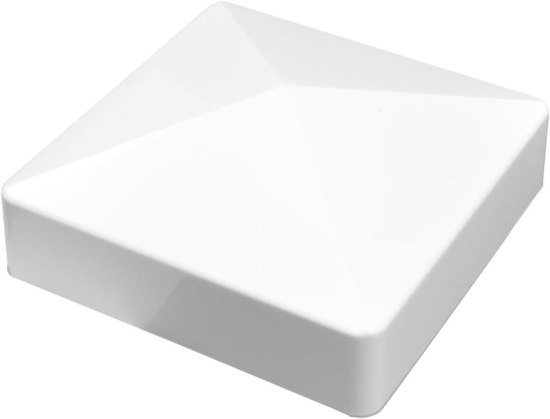 Weatherables 6x6 Post Cap  Weatherproof Premium Outdoor Vinyl Post Cover for Lasting Durability and Easy Installation on Vinyl Decks, Patios, Porches, or Mailbox Posts (External, White)