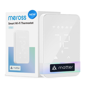 meross Matter Smart Thermostat for Electric Baseboard Heater, Works with Alexa, HomeKit, Google, SmartThings, Programmable WiFi Thermostat for House, Energy Saving, App & Voice Control for Smart Home