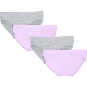 Fruit of the Loom girls Stretch Seamless Bikini Briefs (Large, Stellar Orchid/Grey Heather) Fruit of the Loom girls Stretch Seamless Bikini Briefs (Large, Stellar Orchid/Grey Heather)