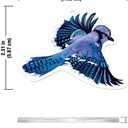 3 x WIRESTER Acrylic Hanging Ornament for Christmas Tree Holidays, Party, Car, Home, Office Decoration, Ready to Hang Ornament, Unique Xmas Gift Idea for Bird Lover - Blue Jay Bird (S1)