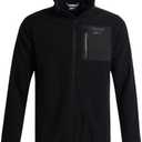 Reebok Mens Fleece Jacket - Lightweight Polar Fleece Zip Up Winter Softshell Jacket Men with Pockets for Hiking and Workout, Size L