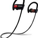 SENSO Bluetooth Headphones, Best Wireless Sports Earbuds w/Mic IPX7 Waterproof HD Stereo Sweatproof Earphones for Gym Running Workout Noise Cancelling Earphones Earbuds Noise Cancelling Headsets