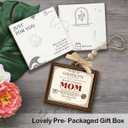 8 x Wooden Ornament for Mom, Birthday Gifts for Mom from Son and Daughter, Meaningful Certificate Keepsake for Mommy Nana, Wooden Ornament for Hanging Decor