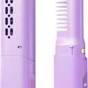FA FIGHTART Rechargeable Mini Hair Straightener Cordless Heating Comb Iron LCD Display USB Portable Travel Heat Brush