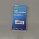 Amazon Basic Care (7-Day) AM/PM Pill Organizer, Vitamin Case, And Medicine Box, Large Compartments, 2 Times a Day, Blue and Clear Lids