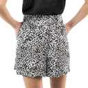 SANDY & SID 2025 Summer Womens Shorts Dressy Elastic Waist Pull On 5 Inch Inseam Pockets High Rise Stretchy Beach Casual Wear (Blue, XS)