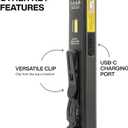 KLEIN TOOLS 56074 EDC Pocket Flashlight with Green Laser, Three Brightness Modes up to 1000 Lumens with Turbo Mode, Built-in Floodlight, <1mW, 510 to 530nm, Class 2, Rechargeable