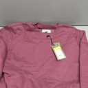Men's Long-Sleeve Lightweight French Terry Crewneck Sweatshirt (Plum, M)