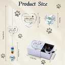 2 x Dog Memorial Gifts for Loss of Dog, Pet Memorial Suncatcher, Pet Sympathy Gifts, Heart Shaped Suncatcher with Personalized Words, Remembrance Bereavement Gift for Loss of Dogs Cats