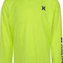 Hurley Boys Long Sleeve UPF 50+ Rash Guard Swim Shirt (3T, Volt)