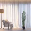 Artificial Cactus 39 Inch Fake Cacti Faux Plant with Black Planter for Home Garden Store Office Floor Decoration