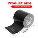 Duct Tape Heavy Duty,4 Inches x 55 Yards,9 Mil Thickness,Strong Industrial Strength,Flexible,No Residue,Waterproof and Tear by Hand,Multi-Use for Indoor & Outdoor Repairs (Black)