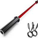 57"Olympic Barbell Bar 6ft, 2" Standard Straight Bars for Weight Lifting | Bar for Bench Press/Squats/Hip Thrusts/Lunges/Biceps- Home Gym Weight Bar- 2 Spring Collars(500lb/700lb Weight Capacity)