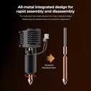 Creality Hi Ceramic Hotend Kit, with 0.4mm Hardened Steel Unicorn Quick-swap Nozzle, All Metal Integrated Extruder Hot End Replacement, 300 Heating Block, High Thermal Conductivity