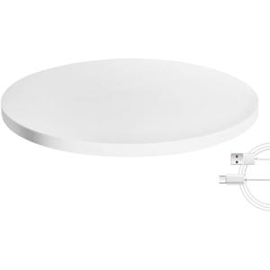 Fotoconic White Electric Motorized Rotating Turntable Display Stand, 24 Inch / 60cm Diameter, 180 Lb Centric Loading for Shop Display